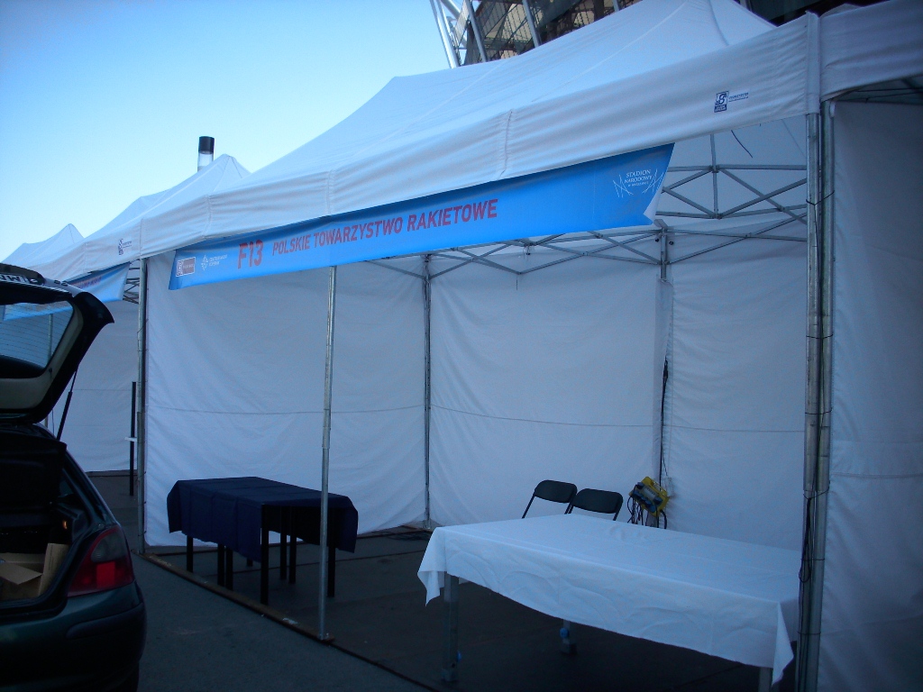 Nasze stoisko jak je zastałem rano