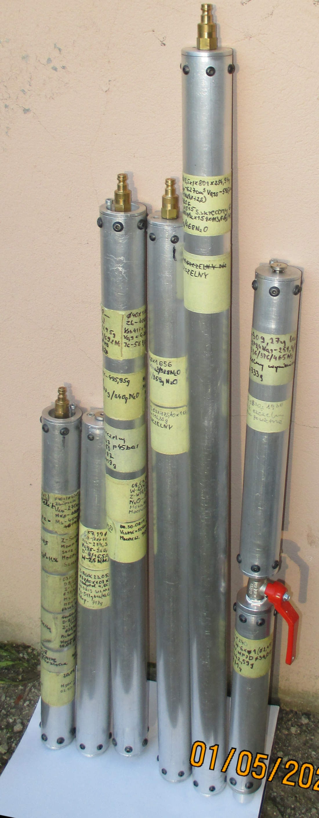 Od lewej:2x340Ns,2x650Ns,800Ns i testowy 330Ns.